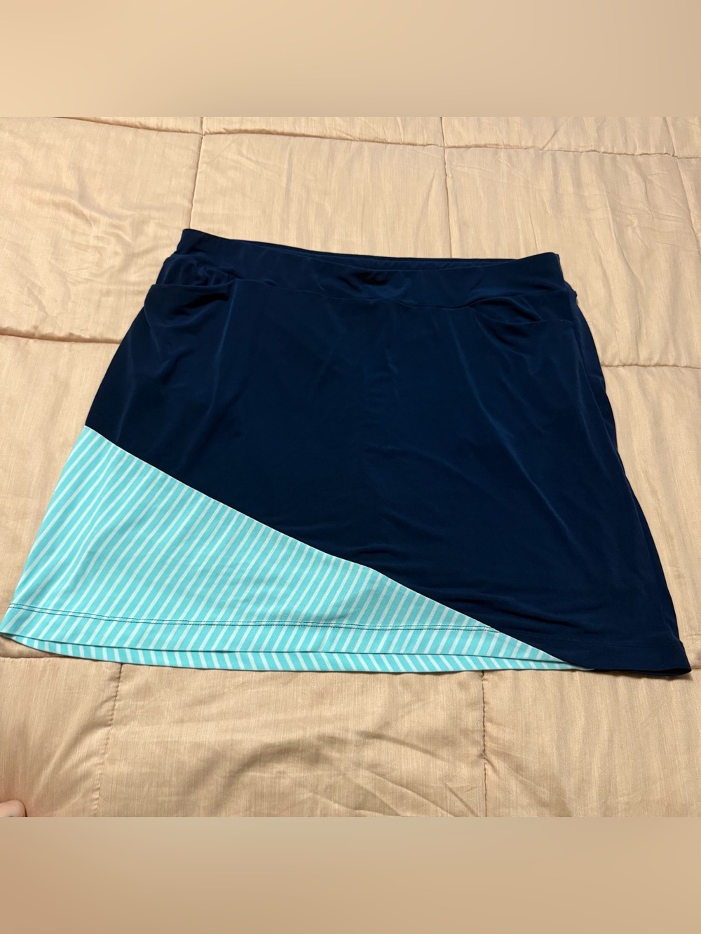 Navy and Light Blue Stripe Women's Skort
